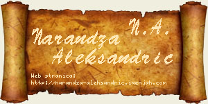 Narandža Aleksandrić vizit kartica